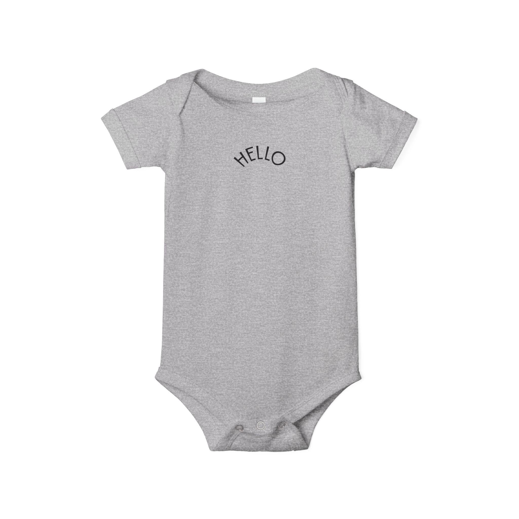 Hello Baby Infant One Piece | Minimal Text Bodysuit