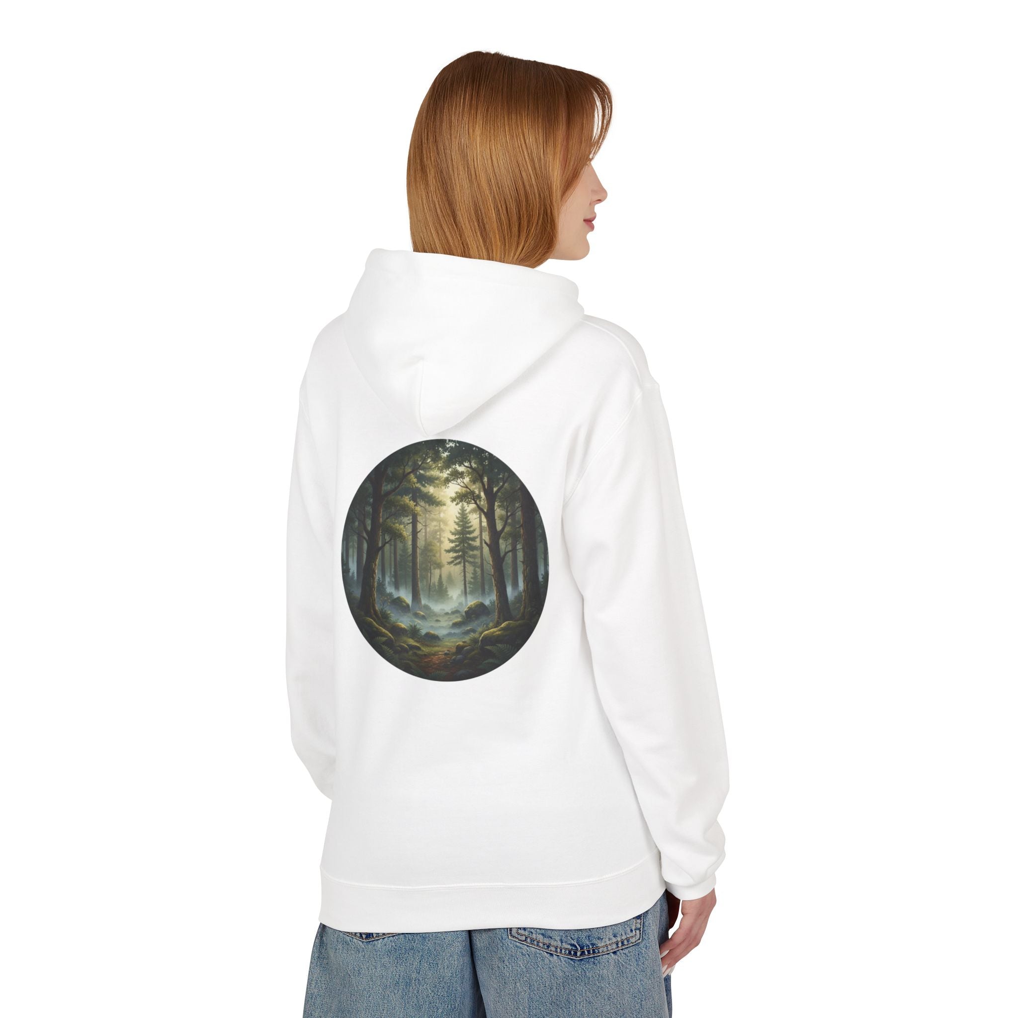 Forest Path Hoodie — Misty Woodland Scenic Sweatshirt