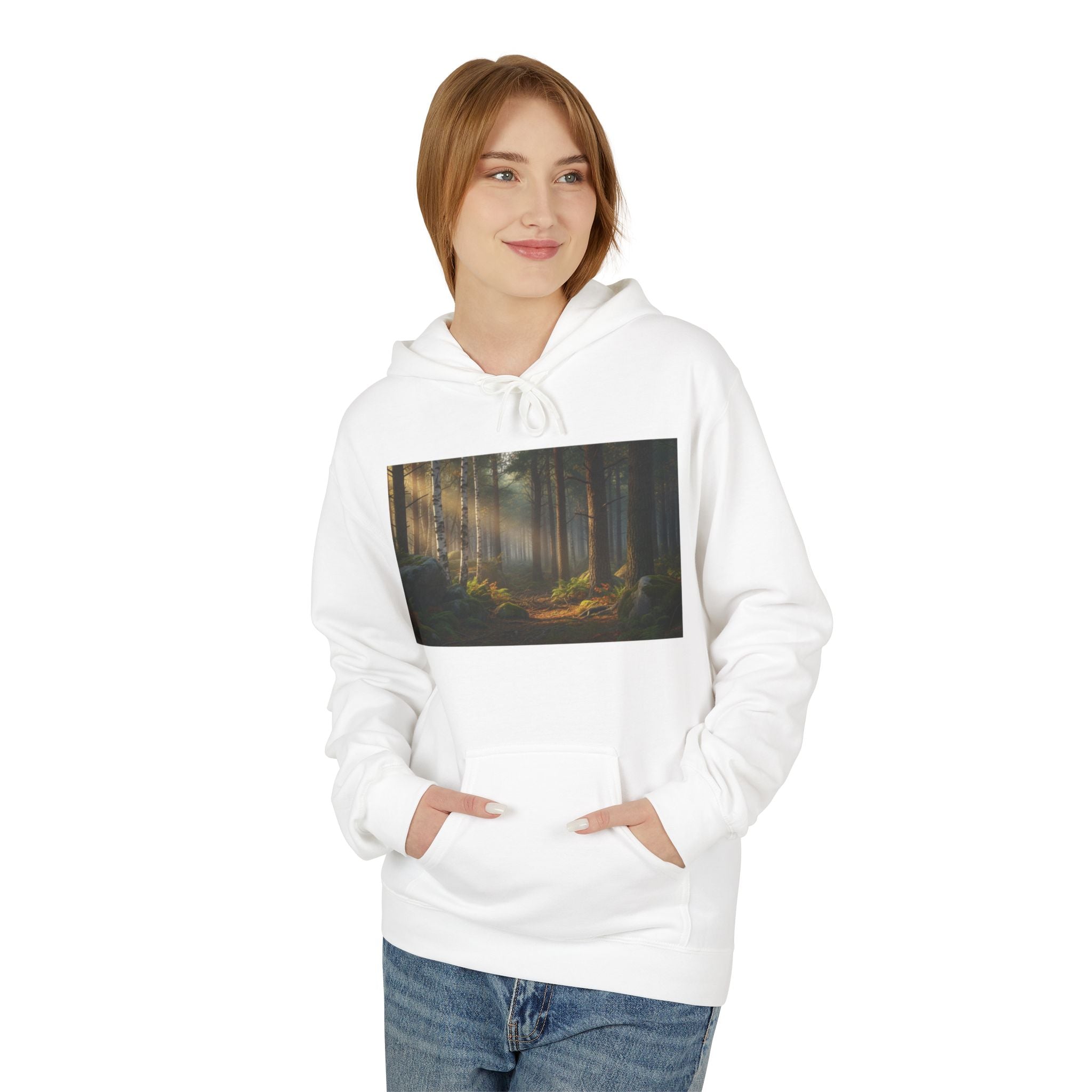 Forest Path Hoodie — Misty Woodland Scenic Sweatshirt