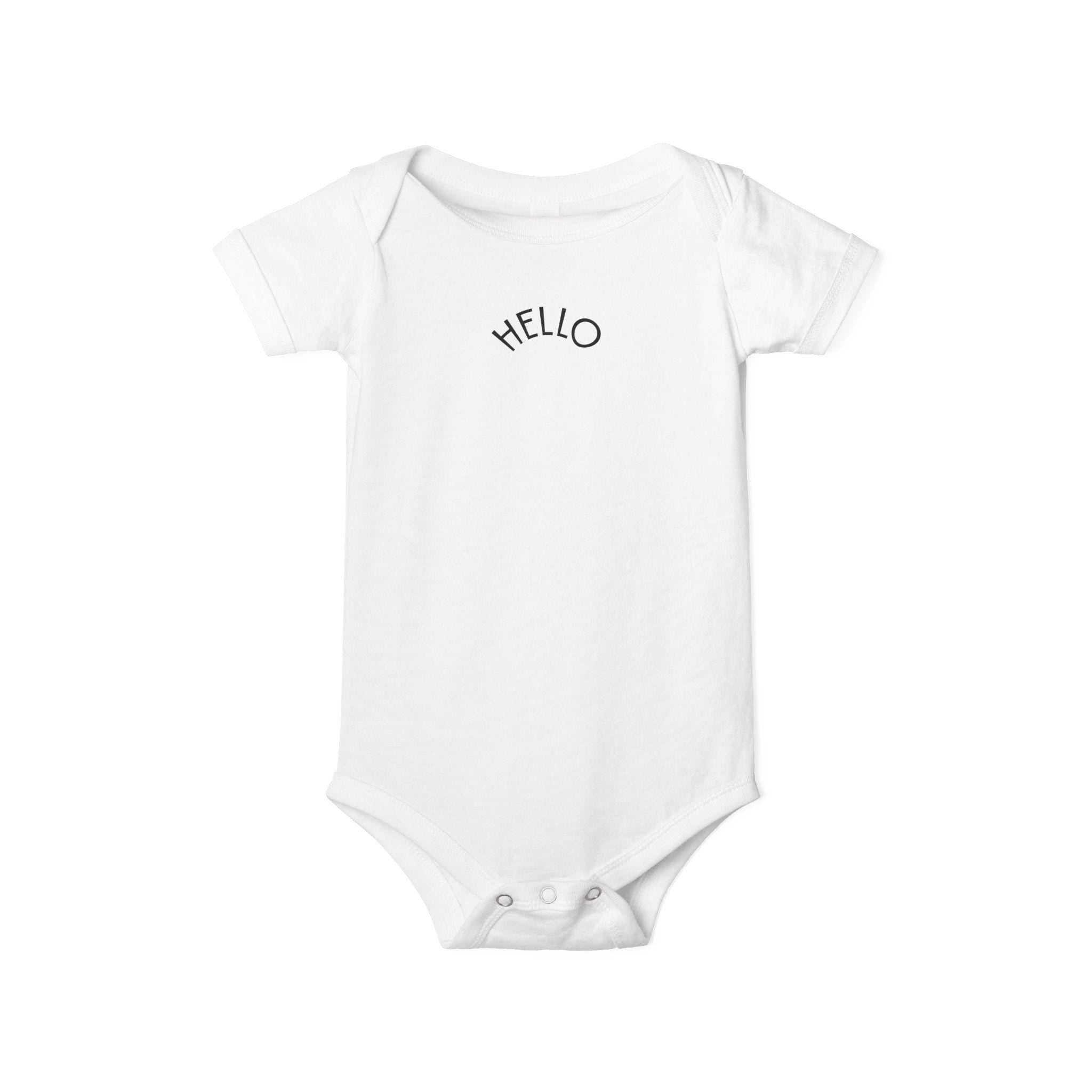 Hello Baby Infant One Piece | Minimal Text Bodysuit