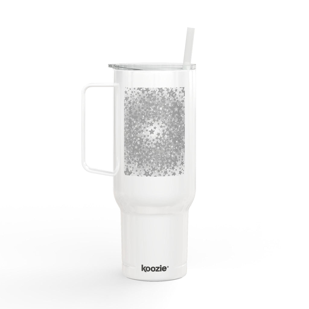 Silver Glitter Star Pattern Tumbler 40oz