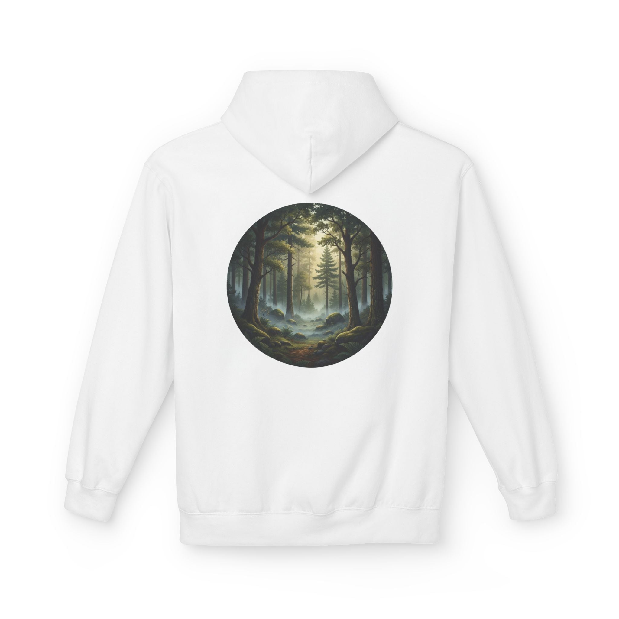 Forest Path Hoodie — Misty Woodland Scenic Sweatshirt