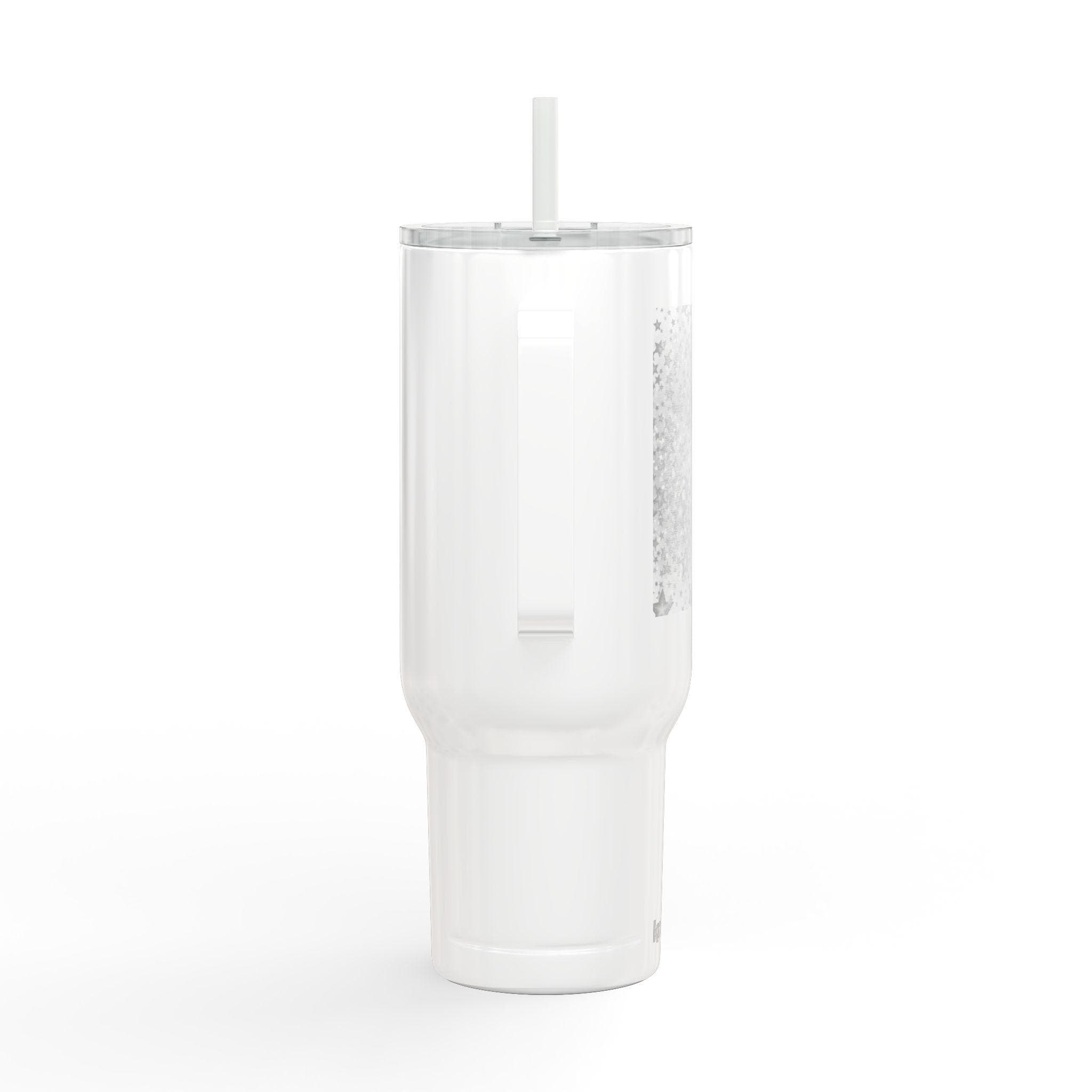 Silver Glitter Star Pattern Tumbler 40oz