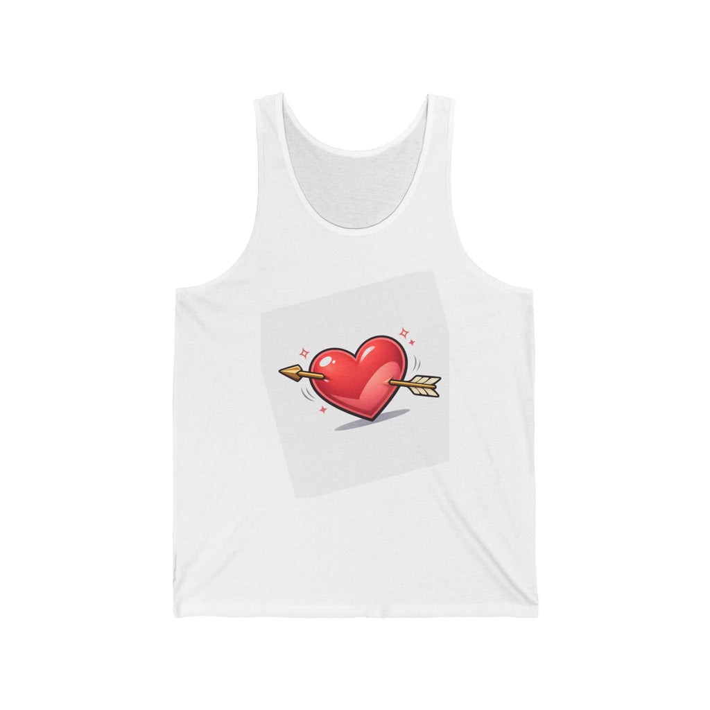 Arrow-Pierced Heart Tank Top – Cute Valentine Heart Graphic Tank