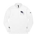 Embroidered Abstract Brushstroke Quarter-Zip Pullover