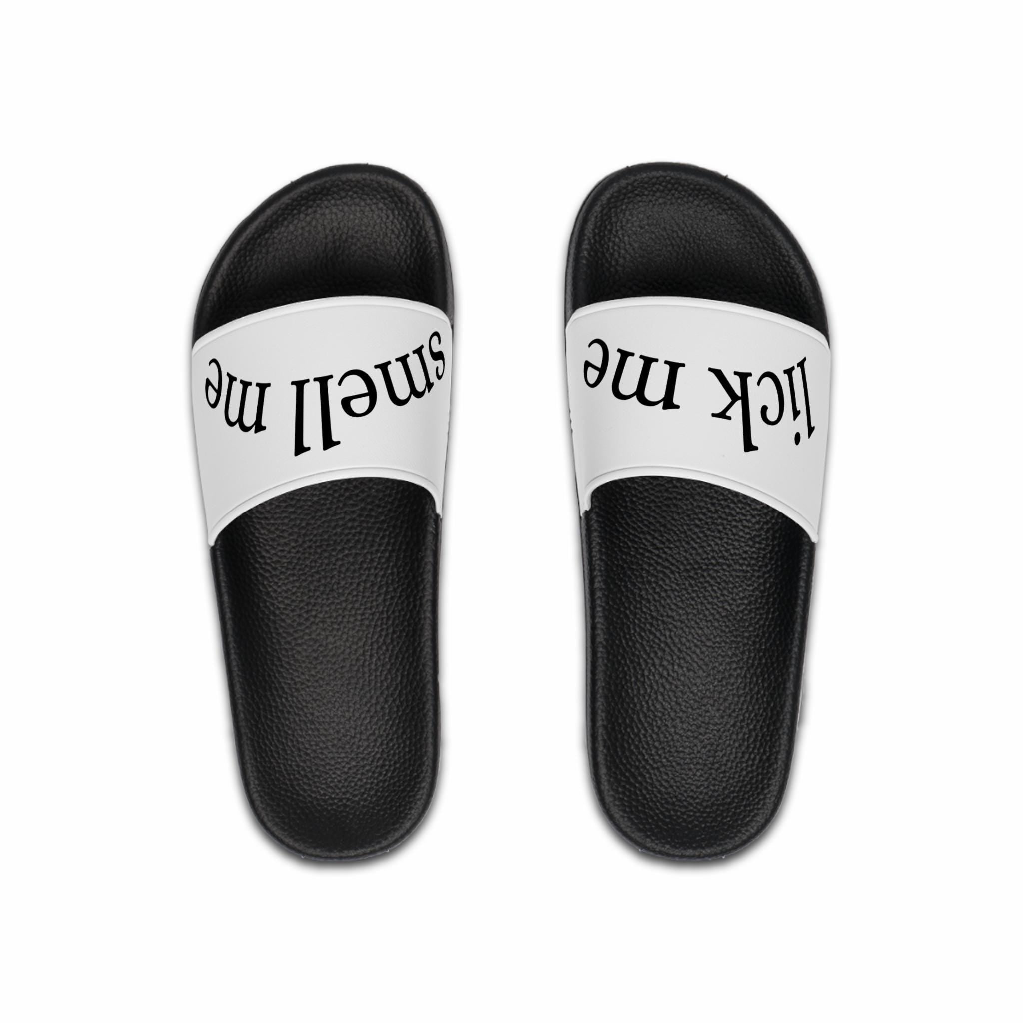 lick me Slide Sandals | Funny Text Pool Slides