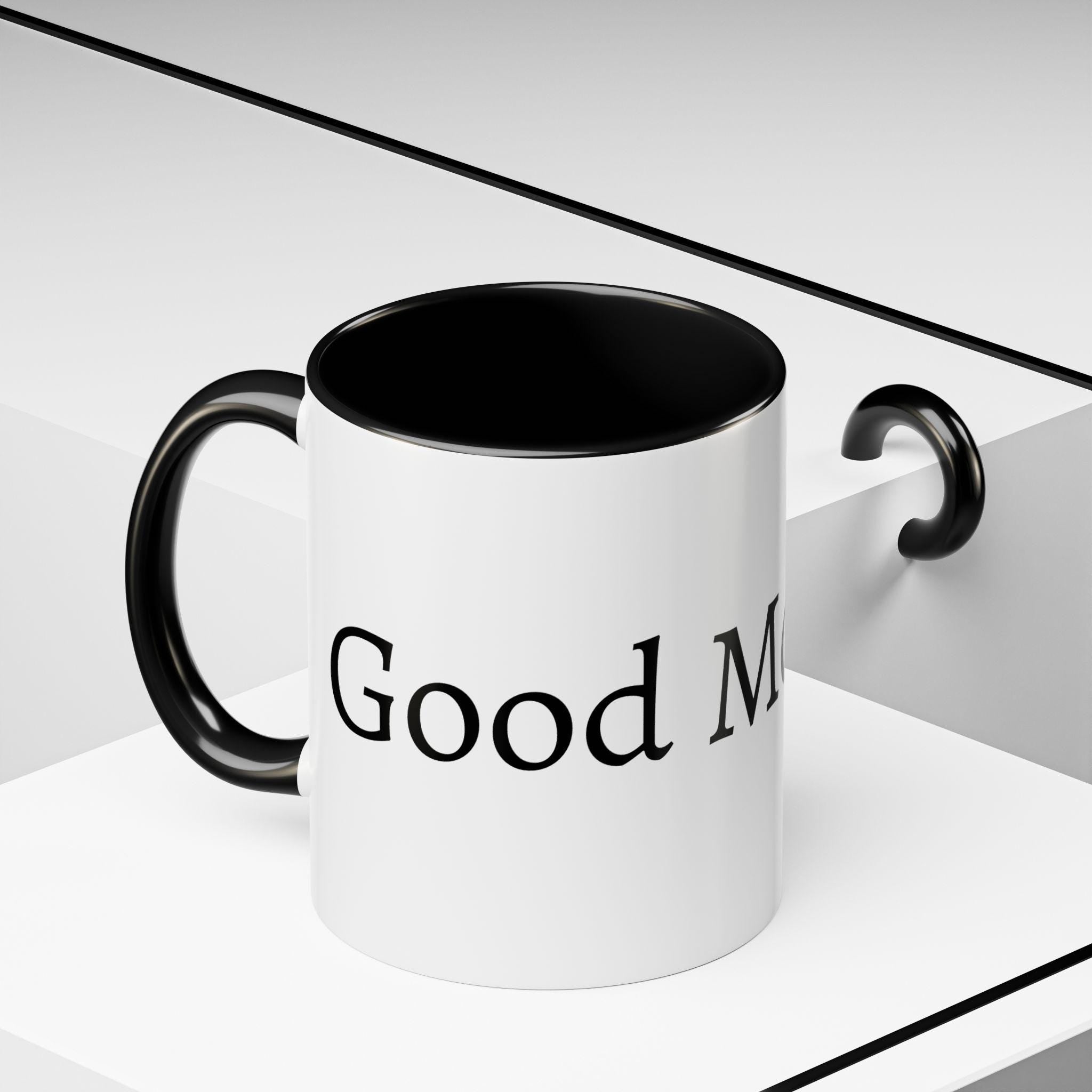 Good Morning Coffee Mug | Black Accent 11oz or 15oz